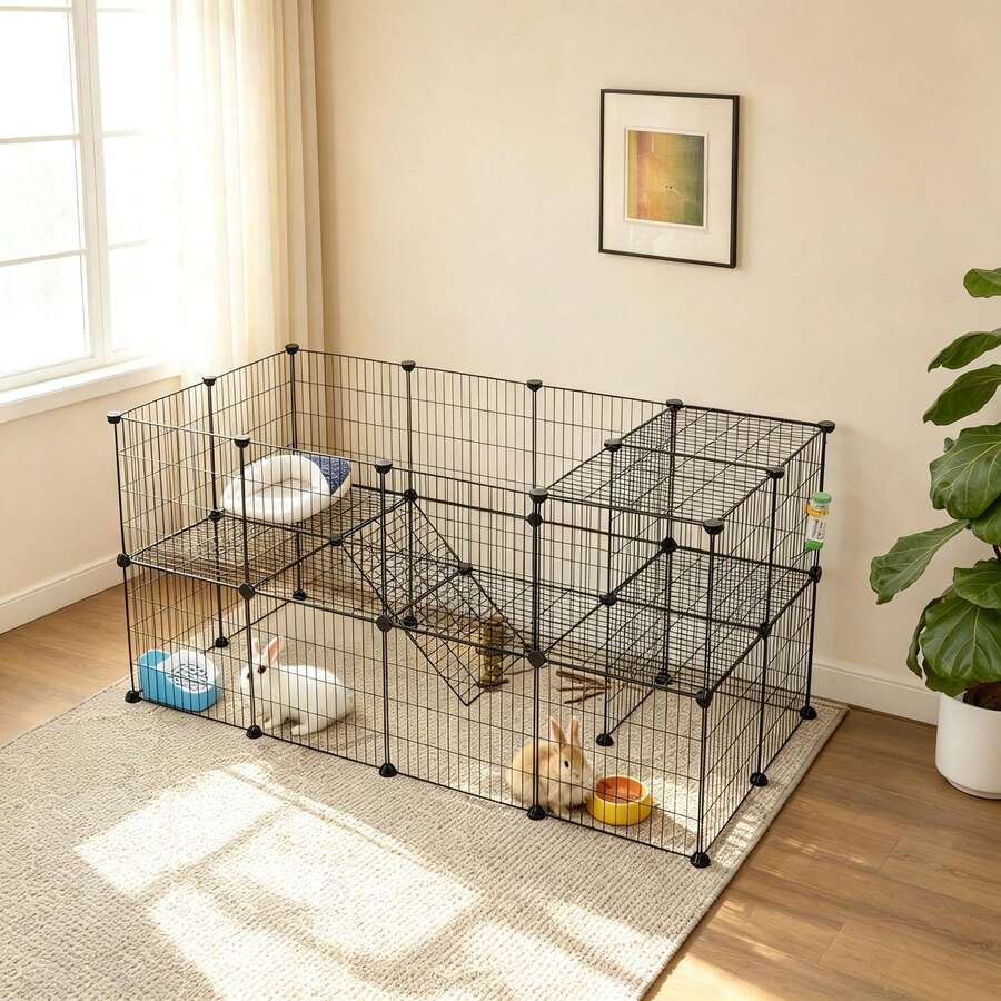 SONGMICS Pet Fence - Black - View 1