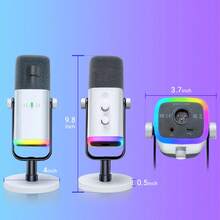 XLR/USB Gaming Streaming Recording Microphone For PC, RGB Lighting, With Gain Knob, Mute Button, Monitoring Jack, Suitable For Video Creation - FIFINE AM8W (Global Version) - View 9