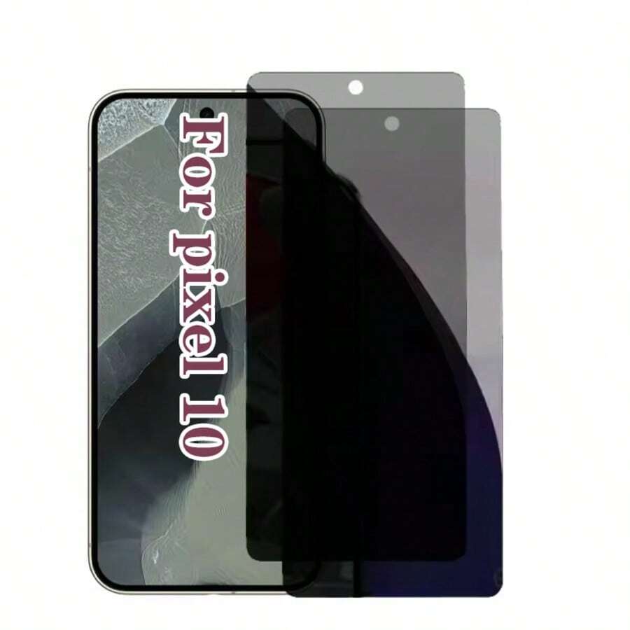 2pcs Anti-Peeping Tempered Glass Screen Protector For 11/Pixel 11 Pro/Pixel 10/Pixel 10 Pro, Black Privacy Screen Protector, Supports Fingerprint Unlock, Anti-Peeping Protection Film - Black - View 1
