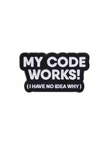 1pc Geek Coding Slogan Brooch, Humorous Coder Enamel Pin, Aesthetic Clothing Bag Accessory For Tech Fans - Multicolor - View 13