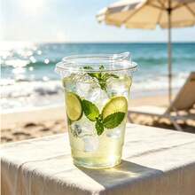 100pcs/50pcs/40/30/20/10pcs 500ml/400ml Transparent Cold Drink Cups With Lids, Thickened Leak-Proof Beverage Cups, Cups, Containers With Lids, Plastic Containers, Juice Cups, Coffee Cups, Suitable For Saudi Cafes Takeout, Iced Coffee, Bubble Tea, Fresh Fruit Juice, Milkshakes, Party Drinks, Material, Durable And Crack-Resistant, Plastic Boxes, Plastic Boxes With Lids, Cups, Juice Glasses - Clear - View 10