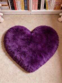 1pc Heart Shaped Plush Carpet, Decorative Rug, Valentine's Day Gift, Valentine's Day Decor, Bedroom Decor, Small Rug, Living Room Carpet, Bedroom Rug, Home Decor - Multicolor - View 20