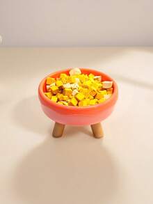 1件加高式塑膠寵物碗，附架子貓咪食盆與水碗，護頸防翻倒餵食盤，適用小貓與小型犬，全塑膠無木材，可愛純色寵物餵食器 - 多色 - 查看 11