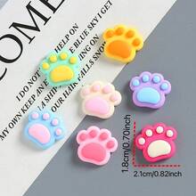 12pcs/6pcs/3pcs Cute Cat Paw Magnetic Fridge Magnets - Colorful Plastic Oval Decorative Magnets For Whiteboard, Office, Photos, Notes, And Kitchen Decor - Fun And Gift For Locker, Cabinet, And Dishwasher - Random Color - View 4