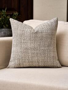 1pc Luxury Decorative Linen Square Throw Pillow Case For Sofa, Living Room, Bedroom, Farmhouse, Can Also Be Used As A Gift, Suitable For All Seasons, No Filling Included - Light Blue - View 17