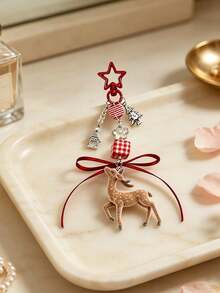 Christmas Reindeer Bag Pendant Keychain,Christmas Pendant Deer Bag Hanging, Y2k Retro Car Hanging Keychain Gift,Reindeer Pendant,Christmas Gift - Multicolor - View 8