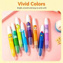 (6/12pcs) Cute Giant Rotating Crayons, Washable, Smooth And Easy To Apply, Suitable For Coloring, Drawing, DIY Crafts, Art Projects, Back To School Essential Gift - Multicolor - View 4