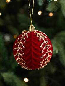Christmas Ball Ornaments, Beaded And Sequined Christmas Tree Hanging Decor, Suitable For Collection Display And Storage, Matches Plush Doll Collection, Holiday Party And Shelf Styling Holiday Aesthetic Decoration - Multicolor - View 9