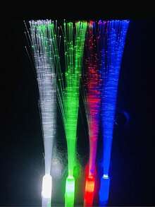 Creative Novelty Glowing Fiber Optic Wand, LED Flashing Fairy Stick, Suitable For Concerts, Festivals, Parties, Atmosphere Cheering Props, Multi-Color Ambient Light Stick - Fiber Optic Rod - View 4