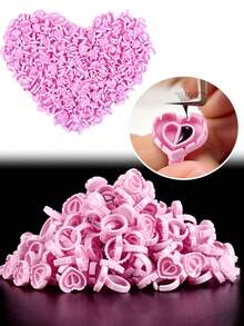 Cangkir Lem Bulu Mata Warna Pink (Bentuk Hati dan Segitiga), Cangkir Lem Ekstensi Bulu Mata, Cangkir Lem Berbentuk Kipas, Alat Ekstensi Bulu Mata; Cocok untuk Ekstensi Bulu Mata, Alat Bulu Mata, dan Perlengkapan untuk Seniman Bulu Mata. - MultiWarna - View 10