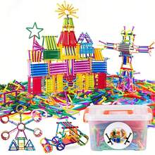 DIY Building Block Set, Random Color And Shape Geometric Construction Toy, Educational Interlocking Rods And Rings, Develops Hands-On Ability, Logical Thinking And Spatial Imagination, Classroom Activities And Creative Games, Colorful Design, Durable And Material, Not Easily Damaged, Rich Gameplay, Halloween And Christmas Gift. - Multicolor - View 3