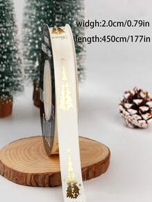 1PC Christmas Ribbon Gift Box Packaging Colorful Ribbon Flower Cake Decoration Bow Woven Tape - Multicolor - View 2