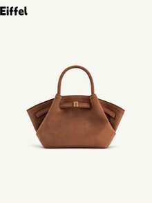 JP Dumpling Bag 女款 JH30692 Hana 小號新款手提包 肩背斜挎托特包 多用途 通勤上班 出行購物約會 小錢包 輕量耐用 麂皮 高顏值 百搭 - 摩卡棕 - 查看 13