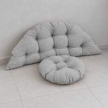 55 X 140 Cm Macrame Hanging Chair Cushion Set, 8 Cm Thick Polyester Seat And Backrest Pads For Swing Chairs - Grey - View 5