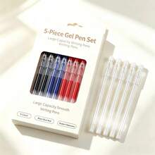 DOWMOO Innovative And Durable Gel Pens, Black, Red And Blue, Full Needle Tip, European Standard Bullet Tip, Stationery For Office And Study Use, High Appearance Stationery For Students - Round - View 4