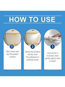 Jakehoe Plastic Cleaning Spray, Suitable For Air Conditioner, Refrigerator, Toilet And Multi-Scenario Surface Refurbishment And Maintenance Agent - Multicolor - View 6