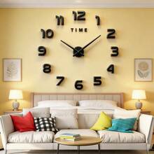 16"/36"/47" Modern Design Large Wall Clock 3D/2D DIY Quartz Clock Fashion Watch Acrylic Mirror Surface Sticker Living Room Home Decor Clock Mirror Number Sticker Living Room Office Decor Gift Home Decor Room Decor - Multicolor - View 20