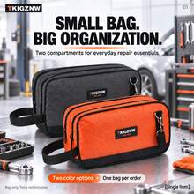 TKIGZNW A017 1pc Portable Dual-Compartment Tool Bag, Polyester Oxford Fabric Handheld Hardware Storage Bag, Suitable For Repairmen, Electricians And Carpenters Projects - Multicolor - View 1