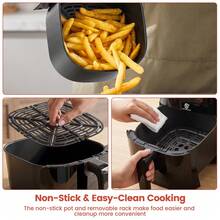 SUPERLEX Air Fryer, 8 Preset Mode Ovens, 5-Liter Cooking Oven, Temperature Adjustable Range 80-200°C, Built-In 60-Minute Timer Function, Non-Stick Inner Pot Design, Overheating Protection Mechanism, Automatic Power Off Function, Healthy Oil-Free, Low-Fat Cook - UK Plug(220-240V) - View 7
