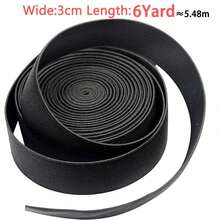 Black Elastic Roll Elastic Sewing Tape, Suitable For Wigs, Belts, Underwear, Shoes, Bed Sheets, Clothing, Handicrafts, DIY Projects - 1PC - View 4