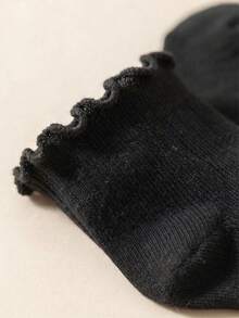 1/6/12/18 Pairs Random Ruffle Socks Women, Cute Lace Edge Socks Soft Comfortable Fall Winter Socks For Women, Halloween Christmas Gifts And Daily Wear - Multicolor - View 2