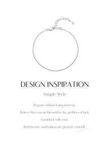 MODIAN 925 Sterling Silver Thin Flat Slice Chain Bracelet For Women Minimalist Dainty Stackable Hand Chain Elegant Daily Jewelry - Silver - View 4
