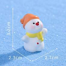 Christmas Snowman Shaped Decorative Ornament, Holiday Gift, Gift Bag Filler, Tabletop Decoration, Desk Decor, Create Christmas Atmosphere, Snow Scene DIY Decorative Ornament - Multicolor - View 9