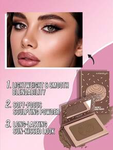 MISSLYN 2pcs Cream Color Lipstick + Contouring Roller Powder + Halloween Sticker Set, Cream Satin Lip Gloss, Smooth Blendable Contouring Powder, Face And Lip Makeup Set, Daily/Party/Y2K, Soft Makeup/Natural Glow/Matte, Halloween Makeup - #158+#1 - View 6
