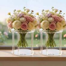 Acrylic Transparent Flower Stand, Hand Bouquet Room Collection Holiday Flower Display Rack, Christmas Display Shelf, Kitchen Storage Room Garden Support Stand - Multicolor - View 14
