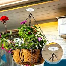 Heavy Duty Self-Adhesive Ceiling Hooks - PVC Drill-Free Hooks, Suitable For Hanging Balloons, Wind Chimes, Lights, Plants, Etc. - Multi-Functional Non-Damaging Wall Hooks, Suitable For Home And Commercial Use, Multi-Purpose | Adhesive Installation - Clear - View 3