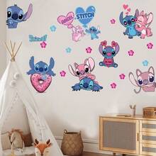1 buah Stiker Dinding Dekoratif PVC Perekat Diri Kartun Disney Stitch, Tahan Air untuk Rumah - View 1