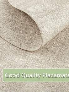 1/2/4/8pcs Dual-Color Fabric Texture Leather Placemats, Washable Heat-Resistant Coasters, Wipe Clean Faux Leather Placemats, Non-Slip Waterproof For Indoor And Outdoor Use - Multicolor - View 7