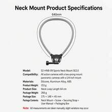 VeFly Flexible Neck Strap Holder Mount For 13 12 11 10 9 8 Osmo Action 6 5Pro 4 3 X5 X4 X3 Sports Camera Accessory - View 3
