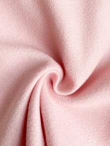 Autumn/Winter French Style Baby Girl Cute Pink Solid Color Lapel Overcoat Princess Bow Short Outwear Top - Pink - View 10