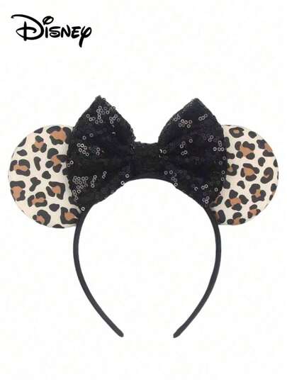 Hasbro 1 pieza Diadema elegante con lazo estampado de leopardo, lazo brillante con diseño de orejas de leopardo, adecuada para fiestas escolares, bailes de disfraces, juegos de rol y visitas a parques temáticos, regalo ideal para diversas ocasiones. Esta diadema con lazo es adecuada tanto para hombres como para mujeres, también perfecta para que las parejas la usen, accesorio perfecto para jugar a la princesa, celebrar cumpleaños y asistir a fiestas navideñas, parques temáticos, eventos festivos, uso diario, actuaciones en el escenario