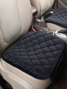 3pcs/Set Car Seat Covers, Front & Rear Row Flocked Fabric Seat Pads, Anti-Slip Winter Car Protection Pads, Warm Universal Fit For Truck, SUV, Van - Black - View 6