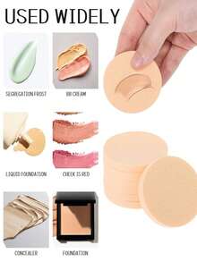 Makeup Sponge Face Powder Puff, Wet & Dry Use Soft Round Makeup Sponge Set For Foundation, Powder & Cream, Foundation Blending, Suitable For All Skin Types, Professional Beauty Makeup Sponge - Multicolor - View 4