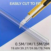 0.5/1/1.5/2M Shower Glass Door Strip Seals, Shower Door Bottom Seals Water Barrier For Dry Bathroom - Multicolor - View 3