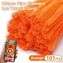 101 Pcs DIY Chenille Stem Set + Video Tutorial– 31 Colors Encrypted Chenille Stems, 30cm Fuzzy Pipe Cleaners – Suitable For Valentine's Day, Party Decoration, Christmas Decor And More– High Quality – Adult Crafts And Commercial Use - Monochrome - View 23