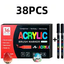 13-126 Colors Art Acrylic Marker Set,Markers Pen With Brush And Soft Tip,Suitable For Sketching,Coloring,Applicable For Painting On Stone,Wood,Calligraphy,Ceramic,Metal,And Various Other Surfaces,A Great Gift For Friend And Student,Back To School - Acrylic Marker Pen - View 13