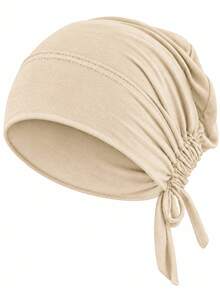 CONFLASS 1/3 buah Jilbab Wanita Lembut dengan Tali Elastis, Penutup Kepala Muslim, Topi Tidur Bernapas untuk Rambut Keriting, Dapat Disesuaikan untuk Penggunaan Sehari-hari & Malam Hari, Tersedia Berbagai Warna - topi bagian bawah bertali - View 13