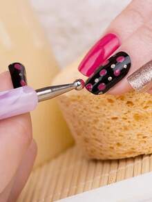 15Pcs Nail Art Dotting Pen Set,Double Ended Design,Colorful Handles,For Nail Dot And Pattern Decoration - Multicolor - View 3