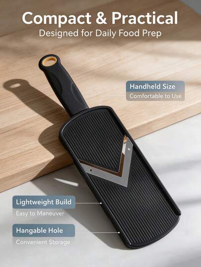 1pc Manual Cabbage Slicer - Multi-Functional Vegetable Chopper And Grinder, Stainless Steel Blades, Can Chop And Shred Cabbage, Greens, Cucumber, Onion, Carrot, Potato And Other Vegetable Ingredients. Kitchen Slicing Tool For Making Salads, Vegetable Slicer And Chopper, Durable And Sturdy, Suitable For Cooking/Outdoor Camping BBQ/Restaurant Use. Ideal Gift For Housewives/Chefs, Cabbage Chopper, Peeler, Shredder, Kitchen Tool