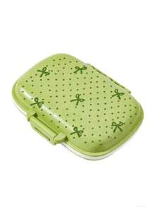 Cute Bow Polka Dot Portable Storage Box, Wheat Straw Multi-Compartment Pill Box, Reusable Pocket-Sized Daily Medicine Organizer, Travel Jewelry Storage Box, Can Hold Earrings, Rings And Small Accessories, Lightweight Mini Container, Suitable For Halloween, Thanksgiving, Christmas, Holiday Gifts, Home And Travel Use - Multicolor - View 15