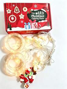 1 buah Rangkaian Lampu Hias Natal Bentuk Cincin Harapan - Lampu Peri LED, Menampilkan Pola Santa Claus, Manusia Salju, Rusa Kutub, Pohon Natal, dan Little Red Riding Hood, Ditenagai USB, 8 Mode Peredupan, Cocok untuk Pesta Natal, Hadiah Liburan, Dekorasi Rumah, Kamar Tidur, Ruang Tamu, Hadiah Tahun Baru, dan Pernikahan - MultiWarna - View 11