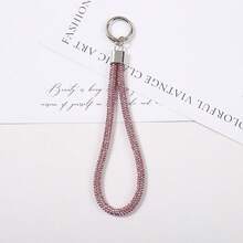 Mobile Phone Hanging Rope Light Luxury Full Diamond Keychain Pendant Luggage Diamond Chain DIY Hanging Decoration Short Wrist Rope Anti Loss - Multicolor - View 11