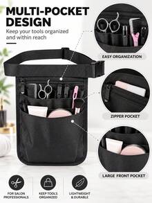 Large Capacity Multi-Compartment Multifunctional Waist Bag, Designed For Tool Storage, Suitable For Nurses And Gardeners, With Adjustable Waist Belt, Lightweight And Practical, Ideal For Hospital Shifts And Daily Work - Multicolor - View 11