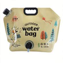 1pc New Portable Water Bag, Thickened Design, Soft Plastic Material, Large Capacity, Multiple Styles Available, Foldable And Handheld, Suitable For Outdoor Camping, Hiking And Travel Water Storage - Multicolor - View 10