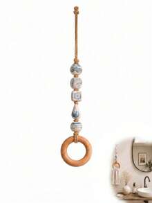 1pc Decorative Beaded Towel Hook, Bohemian Style Woven Beads, Bathroom Kitchen Decor Towel Ring, Rustic Beaded Hanging Rack, Home Bathroom Wall Art - Multiple Styles - View 12