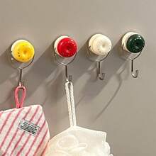 2pcs New Dopamine Suction Cup Hooks, No Drilling, Strong Load-Bearing, Multi-Functional Wall Hooks For Door, Kitchen, Bathroom And Bathtub, No-Damage - View 6